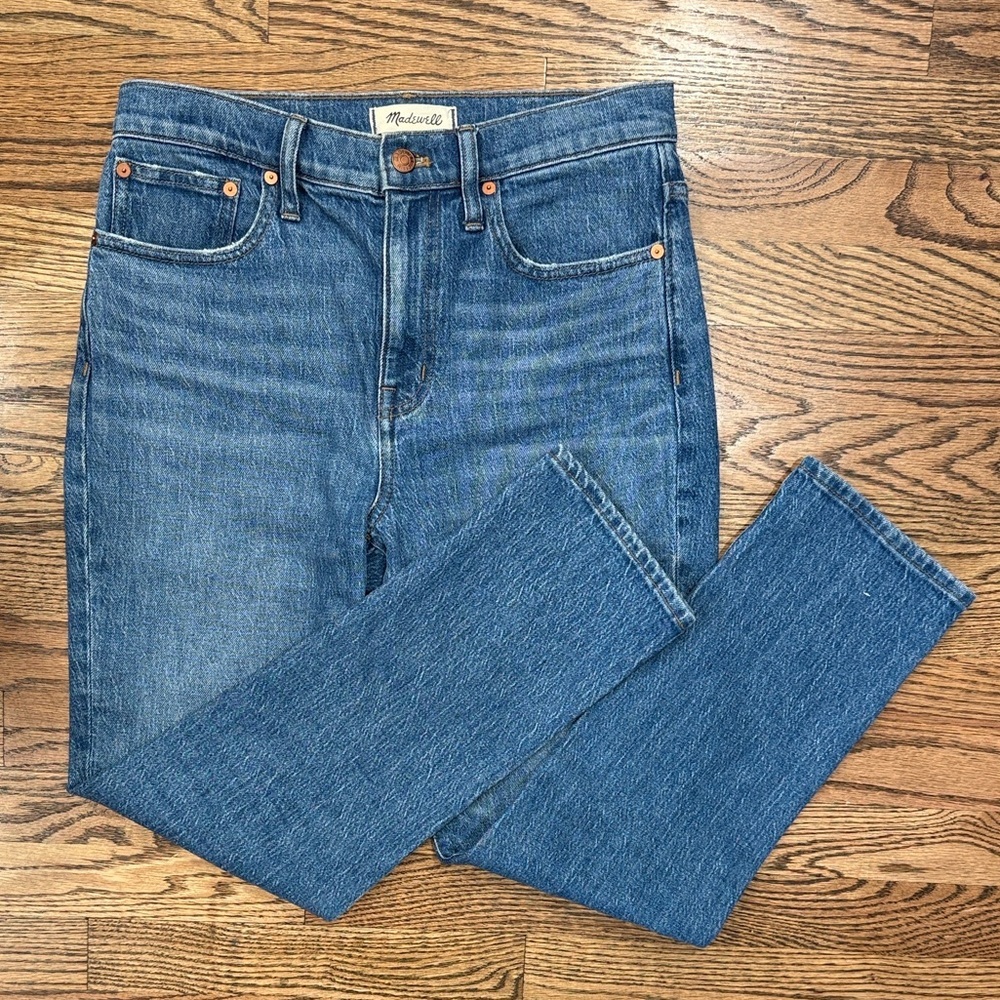 Madewell High Rise Dark Blue Jeans - Picture 2 of 11